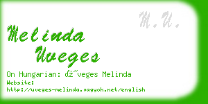 melinda uveges business card